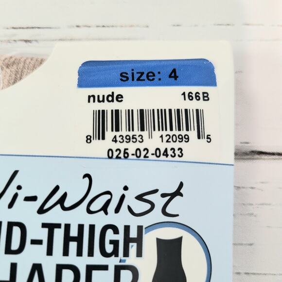 Assets Spanx Hi Waist Mid Thigh Shaper Underwear Panties Nude Beige Size 4 Large - Picture 5 of 5